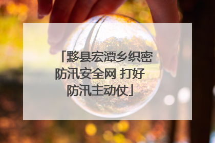 黟县宏潭乡织密防汛安全网 打好防汛主动仗