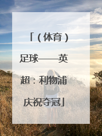 （体育）足球——英超：利物浦庆祝夺冠