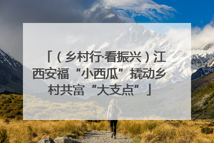 （乡村行·看振兴）江西安福“小西瓜”撬动乡村共富“大支点”