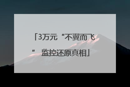3万元“不翼而飞” 监控还原真相