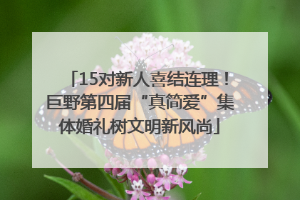 15对新人喜结连理！巨野第四届“真简爱”集体婚礼树文明新风尚