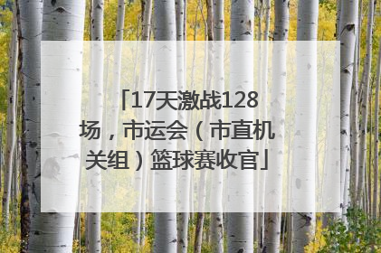 17天激战128场，市运会（市直机关组）篮球赛收官