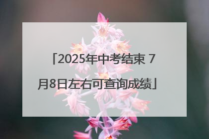 2025年中考结束 7月8日左右可查询成绩