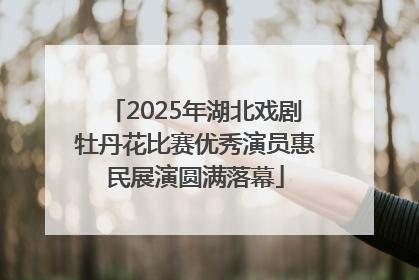 2025年湖北戏剧牡丹花比赛优秀演员惠民展演圆满落幕