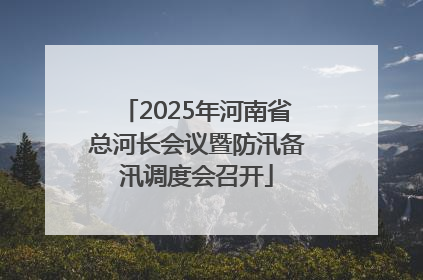 2025年河南省总河长会议暨防汛备汛调度会召开