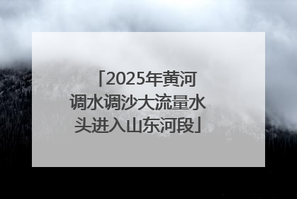 2025年黄河调水调沙大流量水头进入山东河段