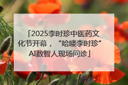 2025李时珍中医药文化节开幕，“哈喽李时珍”AI数智人现场问诊