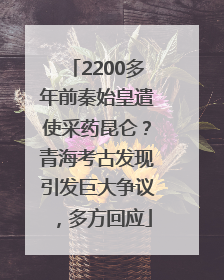 2200多年前秦始皇遣使采药昆仑？青海考古发现引发巨大争议，多方回应