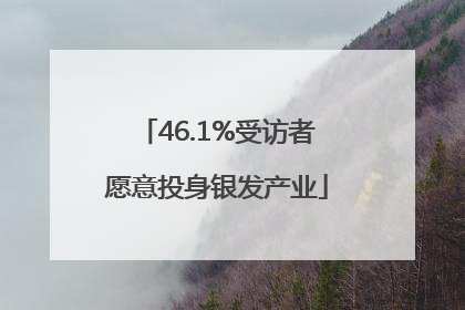 46.1%受访者愿意投身银发产业