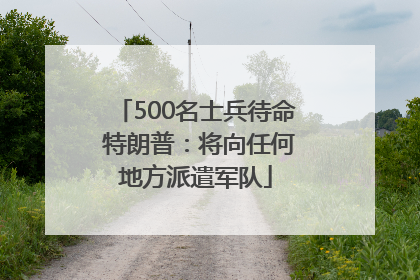 500名士兵待命 特朗普：将向任何地方派遣军队