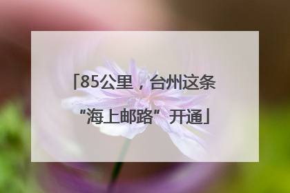 85公里，台州这条“海上邮路”开通