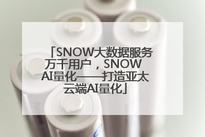 SNOW大数据服务万千用户，SNOW AI量化——打造亚太云端AI量化